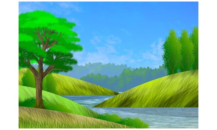 Landscape Nature Natural Sky Blue Green Water